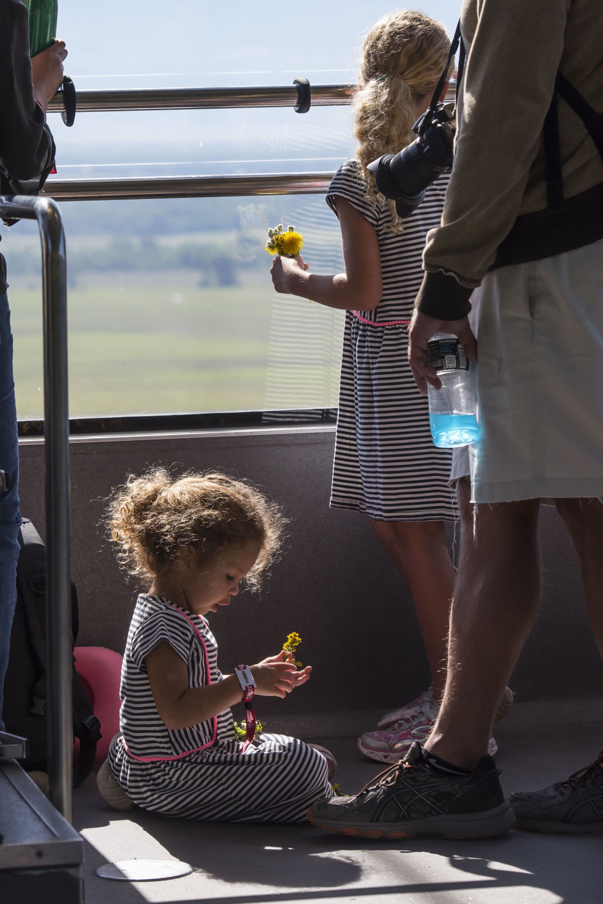 Riding the tram